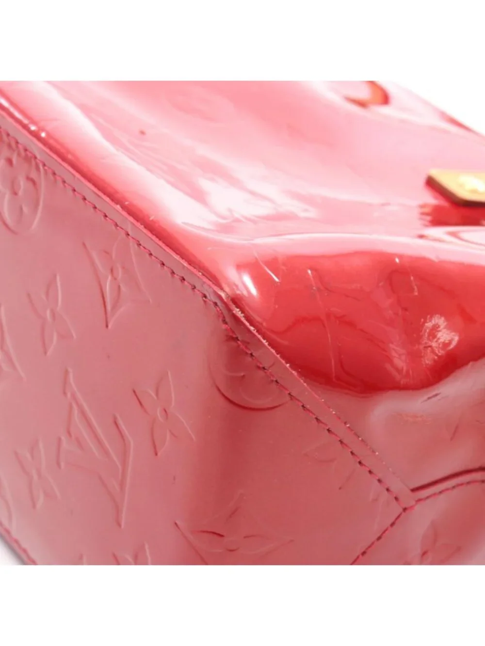 Louis Vuitton Handbag Reade PM Monogram Vernis Pomme D'amour Leather